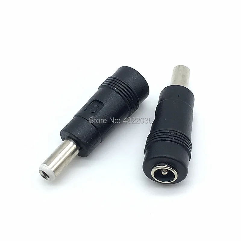 2pc 5.5x2.1mm kobieta do 5.5x2.5mm męskie złącze zasilania DC Adapter złącza laptopa 5.5*2.1 kobiecy męski 5.5*2.5