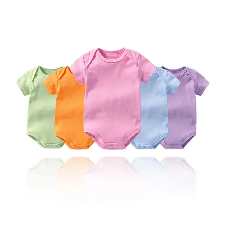 Colorful Newborn Clothes Baby Girl Bodysuit 100% Cotton Unisex Infant Bottoming Shirts Blank Boys One-Piece Clothing Jumpsuits