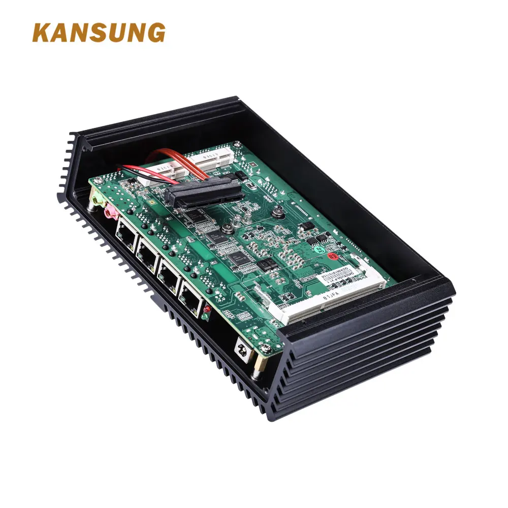 Kansung Mini Pc Core I7 4500u 4*2.5G Intel Lan Fanless Desktop Barebone Nuc Firewall Opnsense Windows Linux Ubuntu Computer