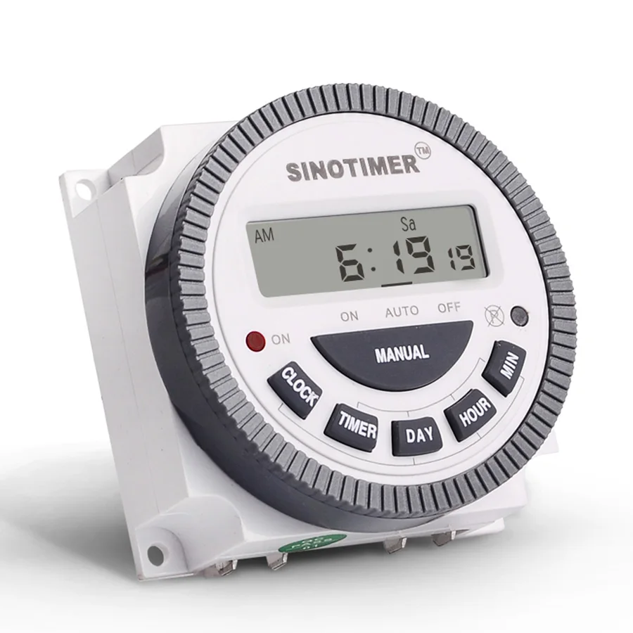TM619H2-16G 230VAC 16A 3500W 7 Days Weekly Programmable Digital Timer Switch Output 220V Voltage Inside Battery Dustproof Cover