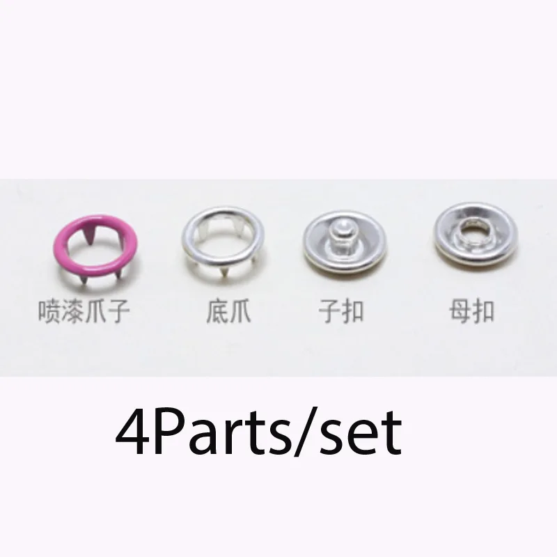 Wholesale 300sets/lot 9.5mm color metal snaps buttons diy crafts accessories 22 colors choice