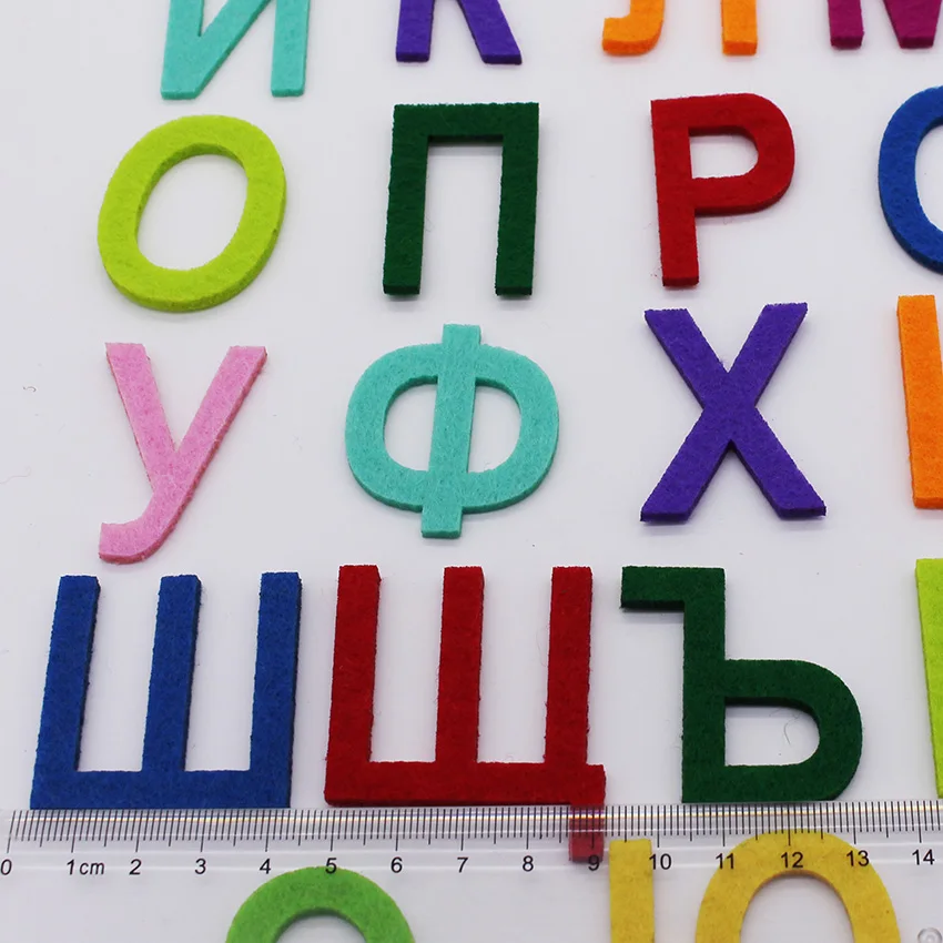 CMCYILING Cartoon Felt Alphabet For Sewing Scrapbooking Handwork Toy Home Decoration Felt Craft Letters Pack 33 Pcs
