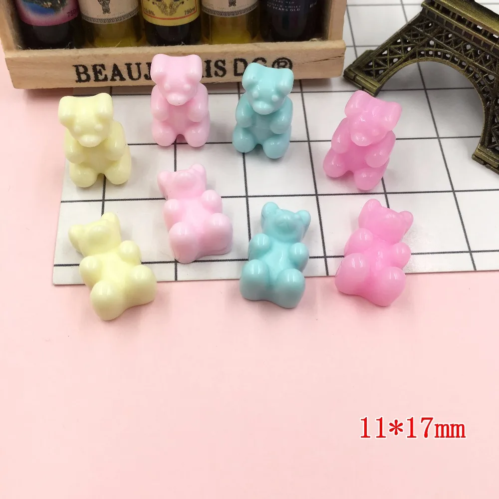 Resin Kawaii Adorable Bear Head, Resin Flatback Cabochon for Hair Bow Center, Phone Decoration, DIY