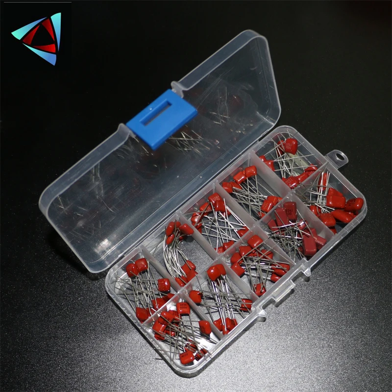 100pcs/lot 10nF~470nF Metallized Polyester Film Capacitors Assortment Kit High precision and stability samples CBB capacitor set