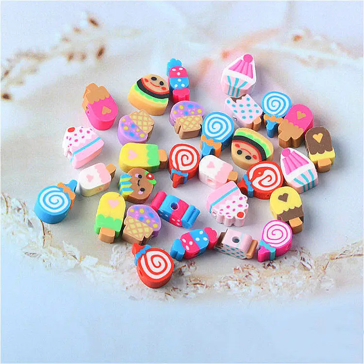 40pcs DIY Fruit Cake Soft Clay Crystal Mud Clay for Baking Clay Polymer Light Crystal Soil Slime Hand Clay Soft plasticine Toys