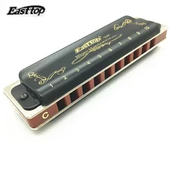 Easttop Harmonica Diatonic 10 Holes Blues Harp 2 Color 12 Keys/Low F Mouth Ogan woodwind Musical Instrument T008K Melodica gaita