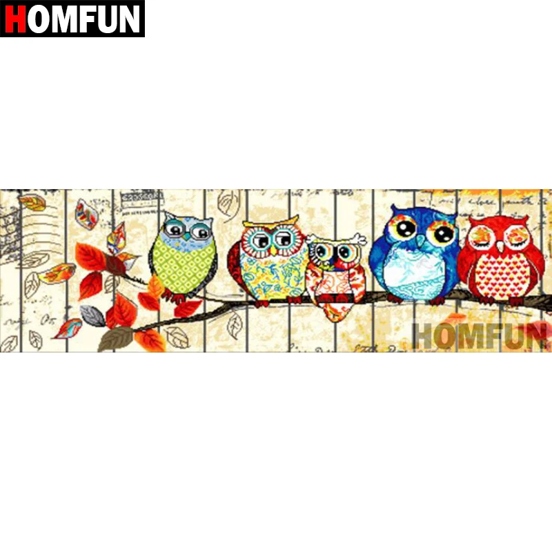 

HOMFUN Full Square/Round Drill 5D DIY Diamond Painting "Cartoon owl" 3D Embroidery Cross Stitch 5D Home Decor Gift A08047