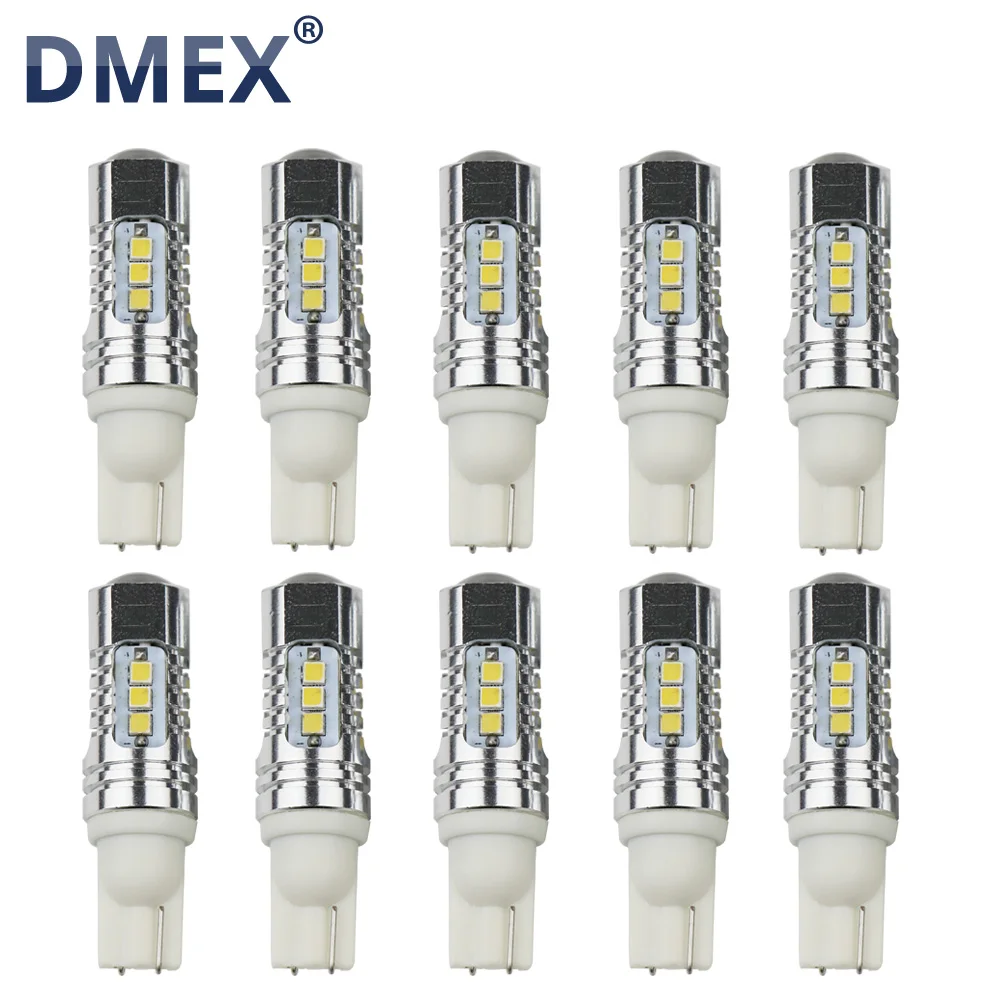 DMEX 10PCS T10 2323 Chip Turn Signal Auto Clearance Lights W5W Car LED 194 168 Wedge Replacement Panel Lamp Readlight Light