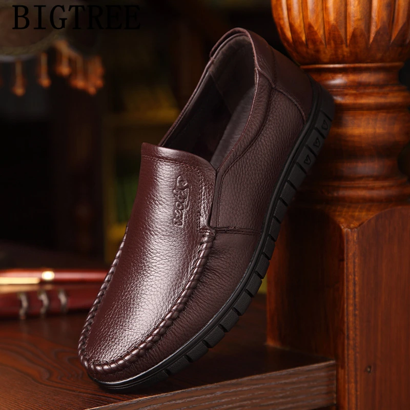 Loafers Mens Shoes Genuine Leather Dad Shoes Brand Driving Shoes Men Luxury Zapatos Hombre Casual Cuero Chaussure Homme Ayakkabi