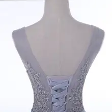 Pink Lace V-Neck Evening Dress #5