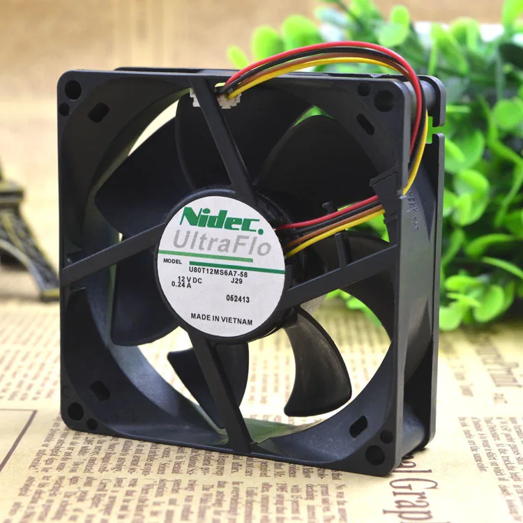 8CM 8025 12V silence PWM U80T12MS6A7-58 cooling fan 80x80x25mm