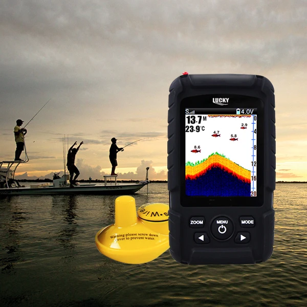 FF718LiC 2-in-1 LUCKY Fishfinder Wireless/Wired Sensor English/Russian Menu 328feet(100m)Waterproof Monitor Rechargeable Battery