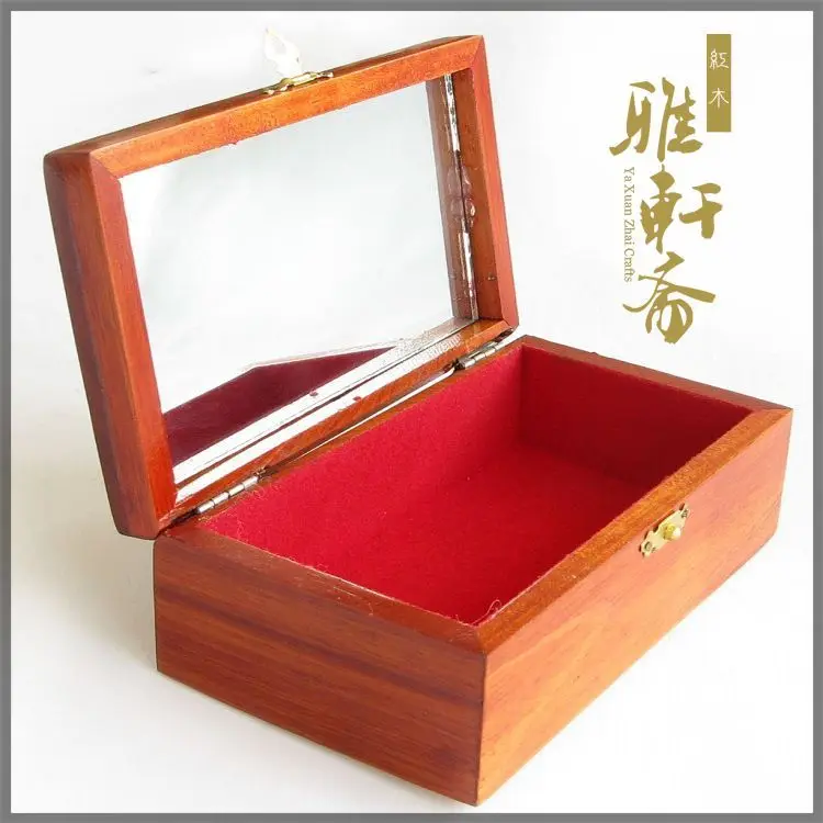 VV hundred years old] treasure makeup mirror antique jewelry box jewelry box Vietnam mahogany crafts