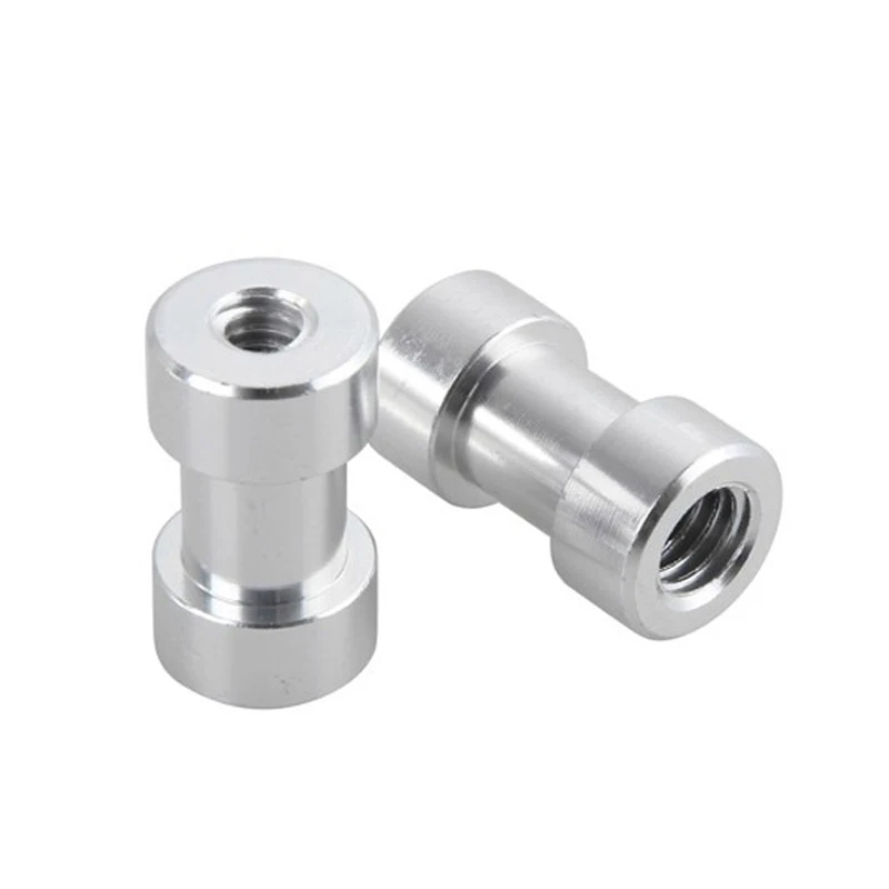 50pcs Aluminum Alloy 1/4 Female  to 3/8 Female Tripod Light Stand Connector Convertor Adapter Screw Spigot