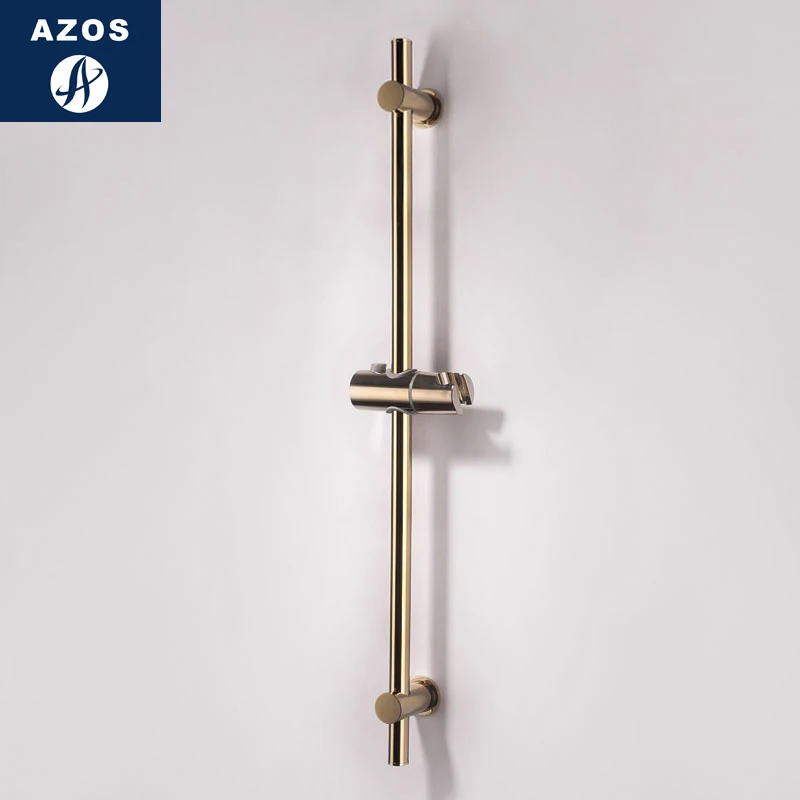 

Azos Shower Rod SUS304 Stainless Steel Ti-Pvd Rise And Fall Rotatable Bracket Bathing Shower Room Round HSSJ025