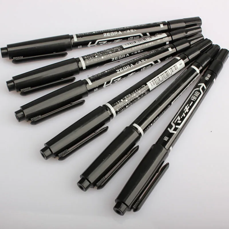 6 Stuks Gloednieuwe Hoge Kwaliteit 6Pcs Body Art Dual Huid Pen Scribe Piercing Pen Tijdelijke Tattoo Pen