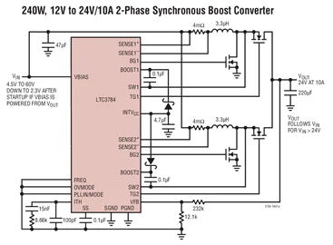 LTC3784EGN LTC3784IGN LTC3784HGN LTC3784MPGN LTC3784 - وحدة تحكم معززة متزامنة متعددة الطور 60 فولت