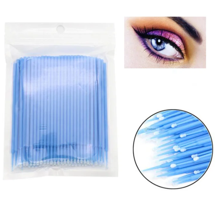 100pcs trucco micro applicatori di estensione delle ciglia usa e getta pennelli per Mascara individuali colla per ciglia Stick pulito