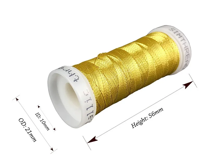 SIMTHREAD Metallic Embroidery Thread Kit, 200 yards/bobbin - for Brother, Babylock, Janome, Singer EMB Machines