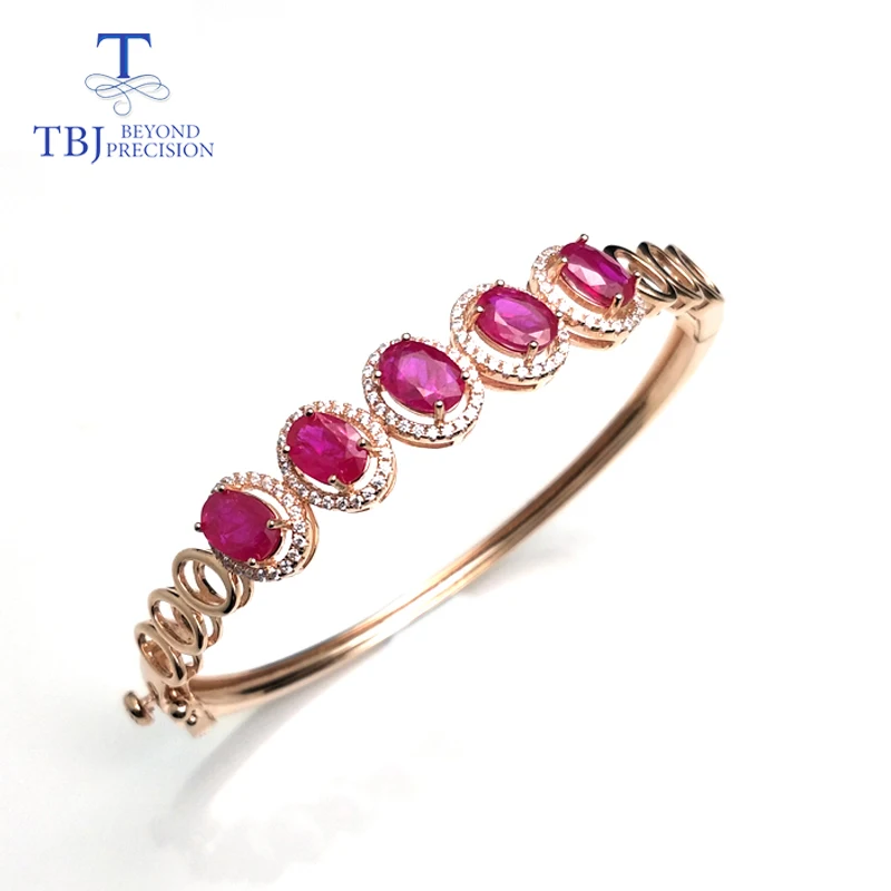 

Light luxury Noble natural ruby bangle 925 sterling silver fine jewelry for women's anniversary banquet wear