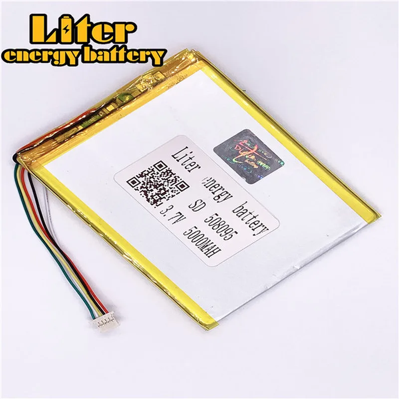 1.0MM 5pin connector 508095 5000mah 3.7V Cheap price lithium polymer battery for tablet pc