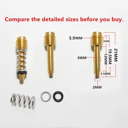 (2PCS fuel ratio adjusting screw)Keihin the carb air screw for a variety carburetor NIBBI PE PZ19 ZX Fuel Screws