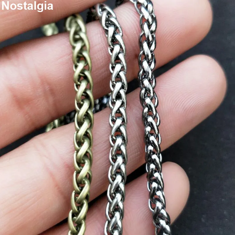 Nostalgia 1pcs Dia 3MM Antique Bronze Plated Chain Necklace Wholesale Lots Bulk Diy Jewelry Accessories 60CM Length