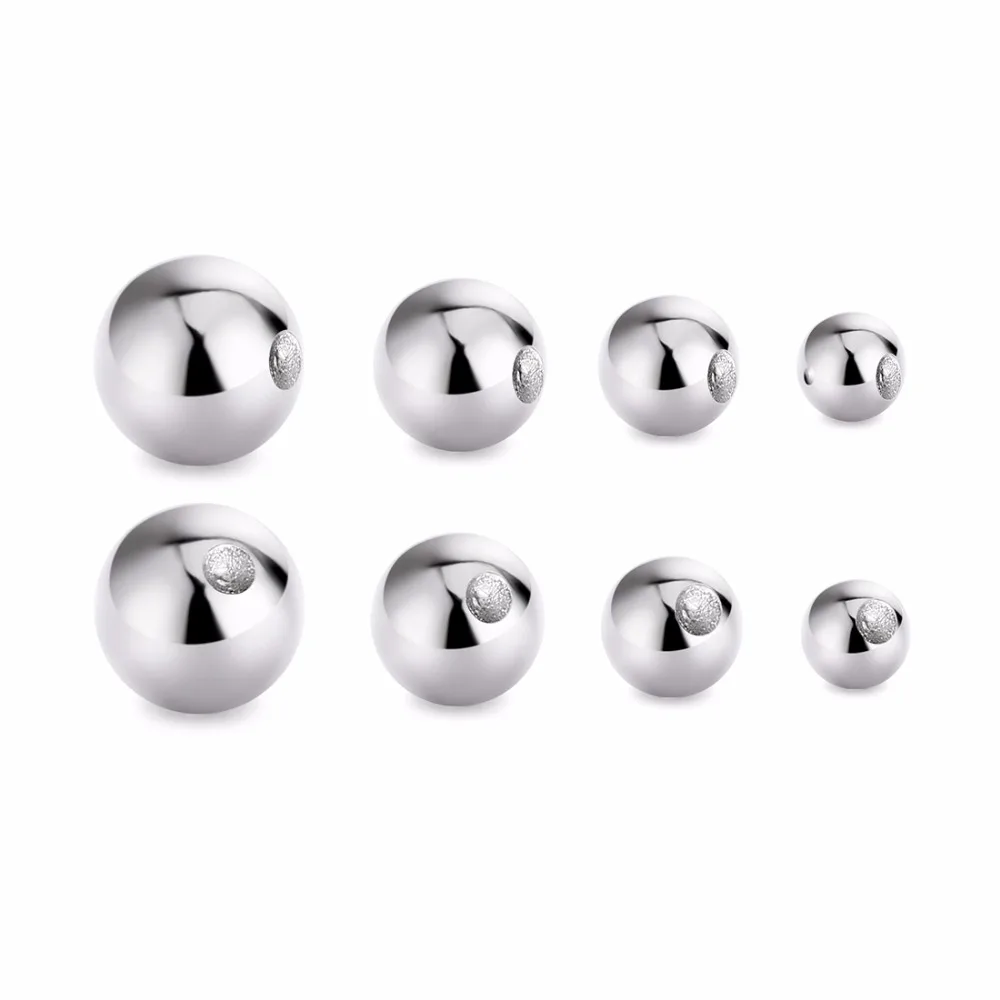 10pcs/lot Quality Captive Bead Parts Stainless Steel Balls High Polish Silver color 16G/14G for Body Piercing Jewelry PLP07