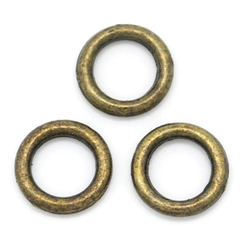 Doreen Box Lovely Closed Jump Rings Antique Bronze 6mm Dia.500PCs (B22037)