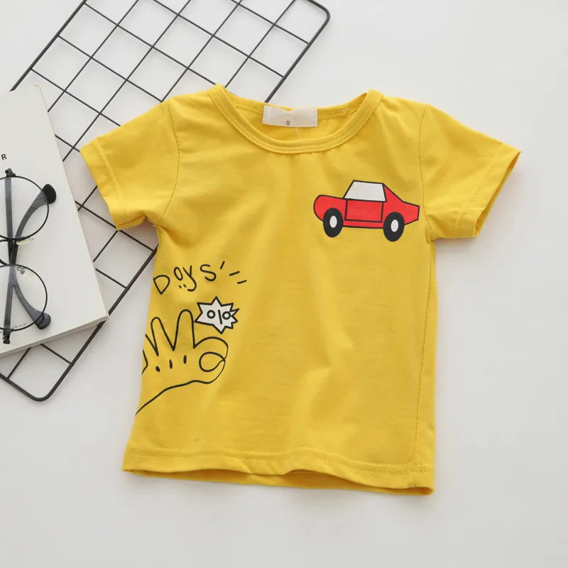 Cartoon Car Baby Boys T-Shirts Summer Baby Short Sleeve Tops Fashion Baby Boy\'s Clothing Kids T-shirts for Boys