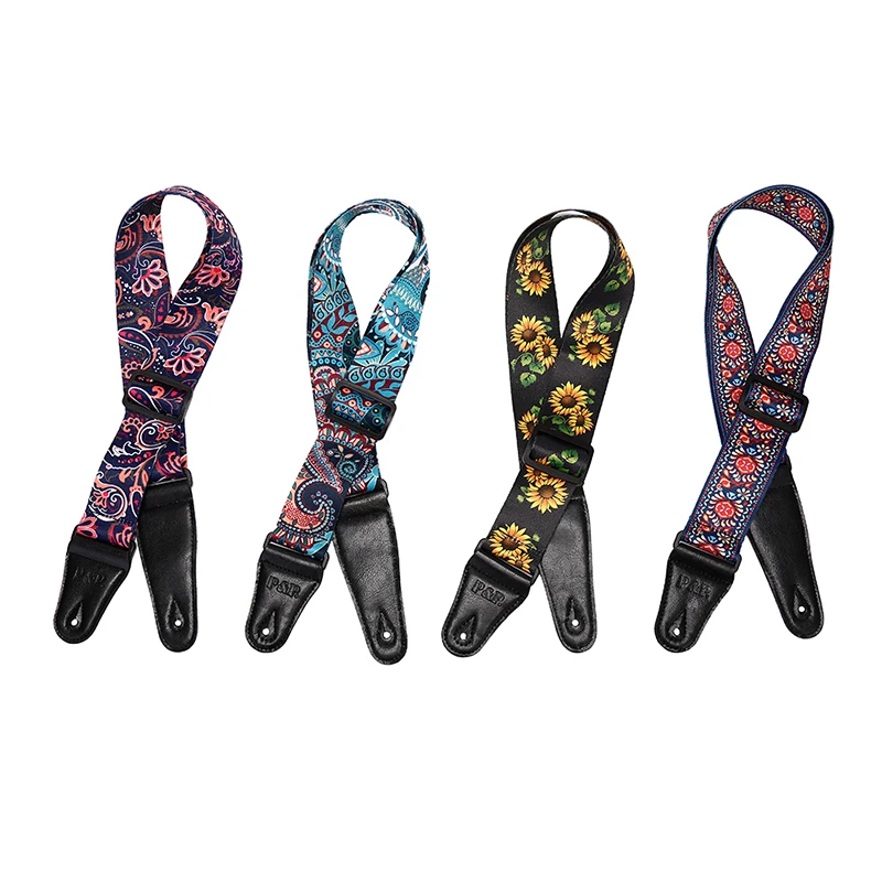 4 Types Electric Guitar Colorful Belt Guitar Straps Personalized Printing Guitar Bass Strap Guitarra Accessory Adjustable length