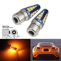 ANGRONG 2x High Power  581 PY21W BAU15s RY10W S25 48 SMD 5W LED Reverse Sidelight Tail Brake Light Lamps Amber