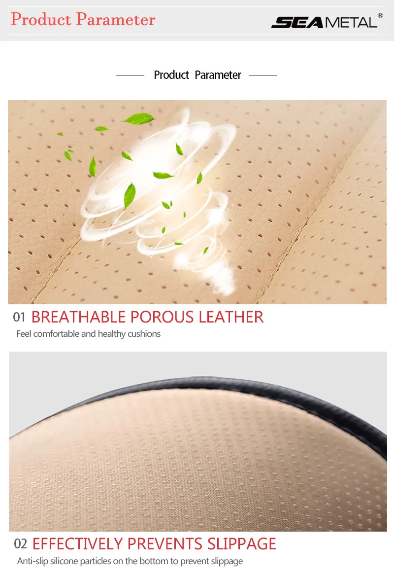 SEAMETAL Auto Pu Leder Sitzbezug Innen Autos Sitze Abdeckungen Kissen Universal Protector Sitzmatten Auto Zubehör – Detail 3