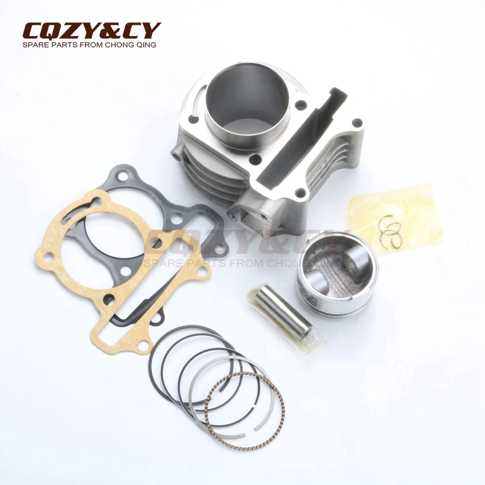 155cc 4 Valves 58.5mm/15mm big bore Cylinder Set for CHINA Cloned GY6 125cc 152QMI 150cc 157QMJ 4V