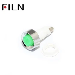 Luz indicadora de neón, bombillas de plástico de 12mm, rojo, ámbar, verde, 220v