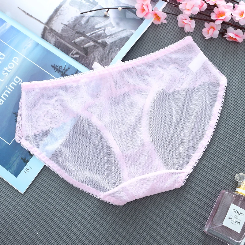 Sexy Women Underwear Ultra transparent Panties Thongs G-string Girl Soft Lace Briefs Ultra thin Underpant for Female 10 Colour