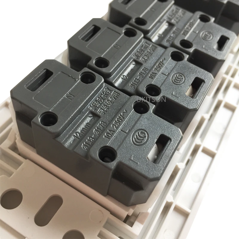 Hình chữ nhật Điện Treo Tường Bảng 6 Phích Cắm Điện 250V Ổ Cắm 10A Sạc Màu Trắng Ổ Cắm Cho Châu Âu Cổng Sạc