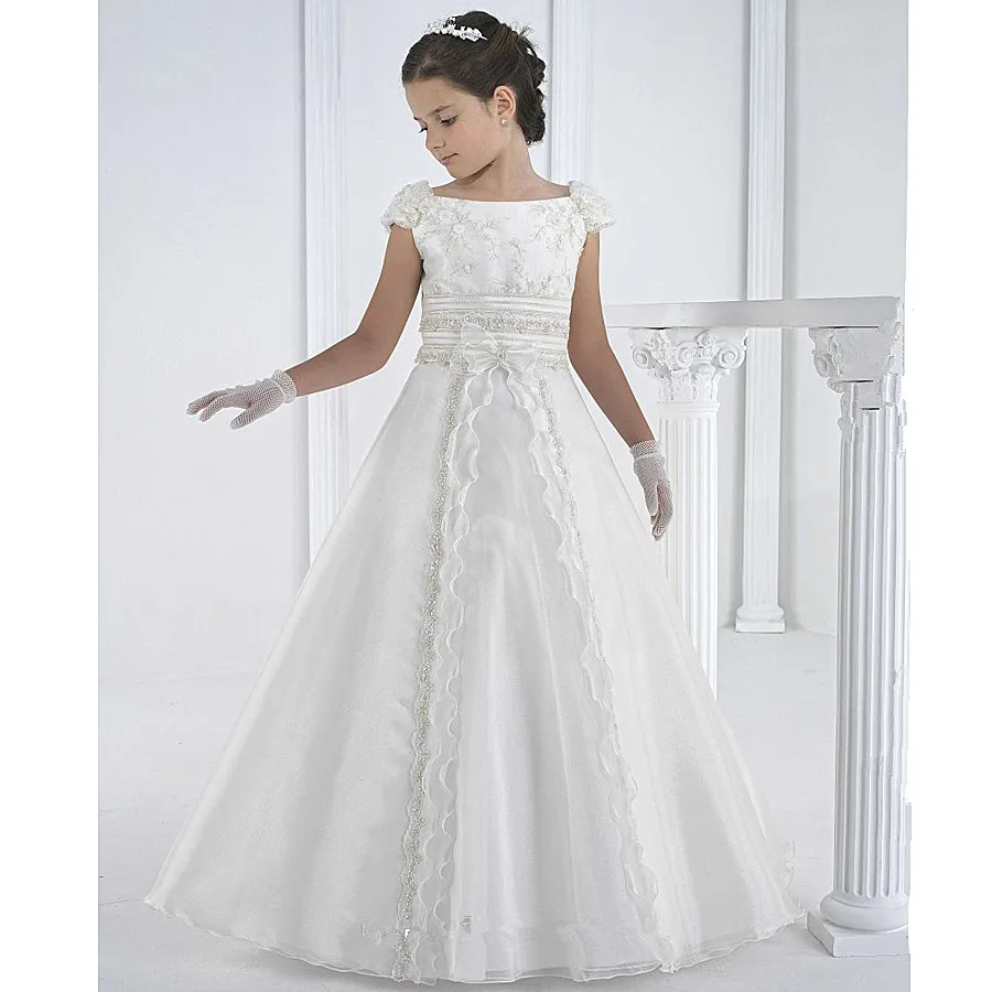 Blume Mädchen Kleid mit Blumen/Bänder für Mädchen Tüll Kleider Geburtstag Party Hochzeit Feierliche Kid Mädchen Kleidung Kleid für kid