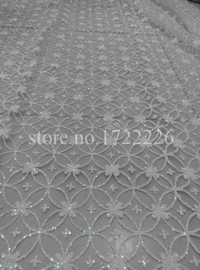 

5 yards flower lovely white butterfly sequin mesh lace shining flower hand print for lady sawing/wedding dress/veil,send by dhl