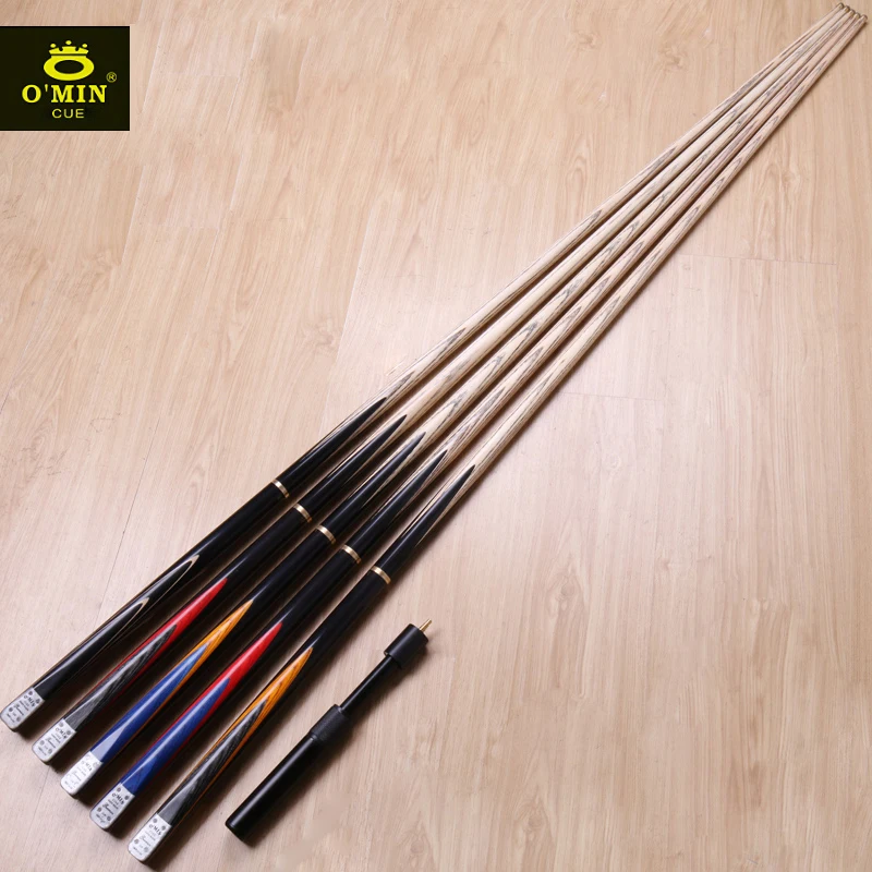 2019 O'Min Neue GUNMAN 3/4 Stück Snooker Stick mit Snooker Fall Kit mit Verlängerung Hand-made Professionelle Billard 9,8mm Spitze