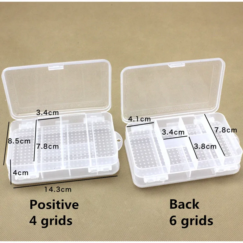 2-sided case open at the top and bottom Plastic Storage Box Jewelry Earring Bead Screw Holder Case Display Organizer Container