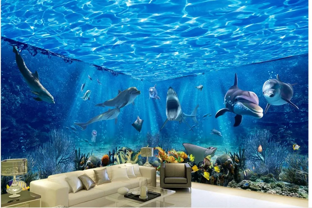 3d ceiling murals wallpaper Ocean World 3D stereoscopic theme space background wall mural 3d wallpaper wallpaper 3d ceiling