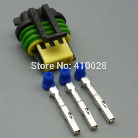 shhworldsea 5/30/100sets 3p 1.5mm   auto cable wire terminals connector