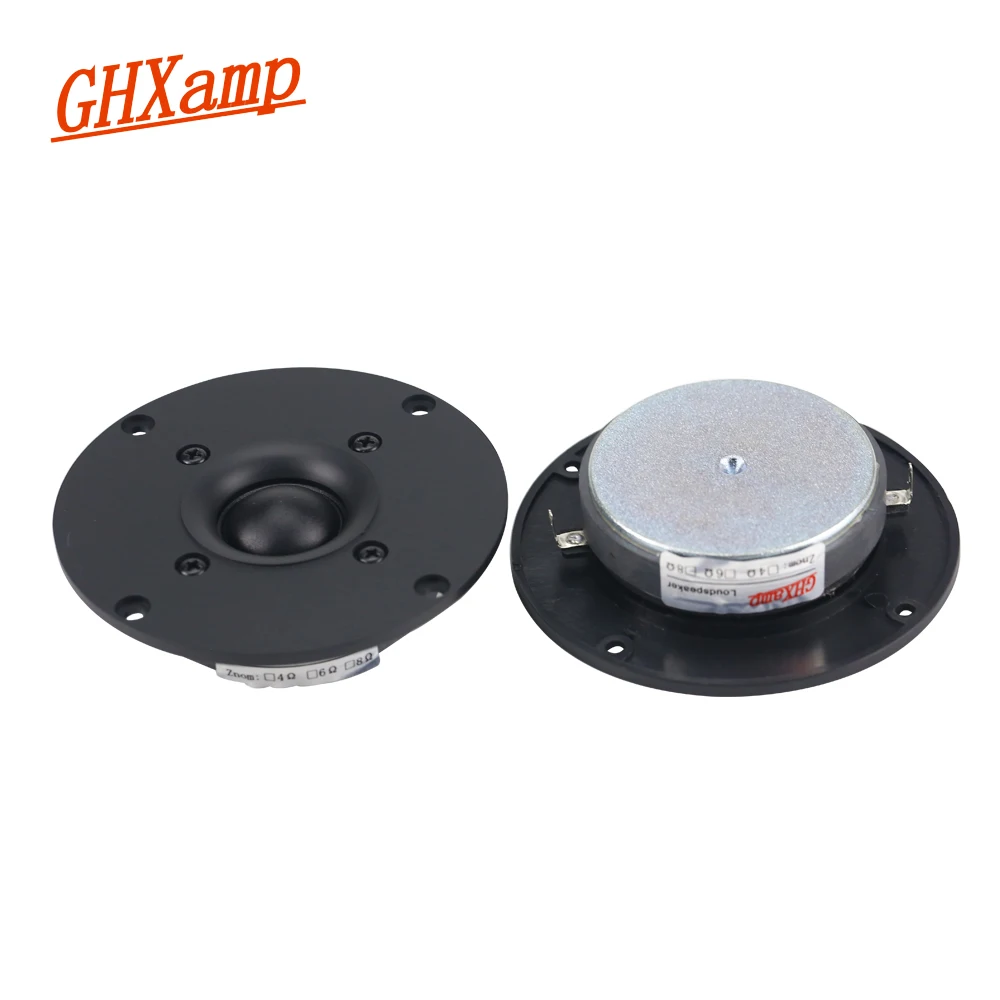 Ghxamp-tweeters de Pano de Seda Hifi 25core 60w Único tipo Magnético Super High Pitch 1600hz 103 mm Pcs