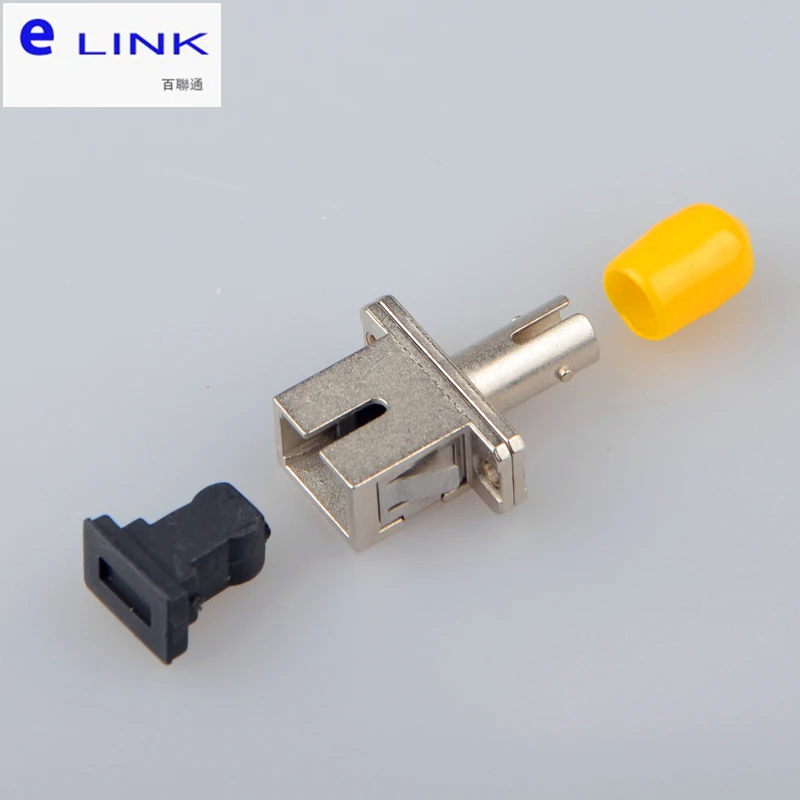 100 шт. SC на ST волоконный адаптер Simplex одномодовый многомодовый APC PC UPC OM3 OM4 OM5 волоконный Соединитель с керамическим рукавом ELINK