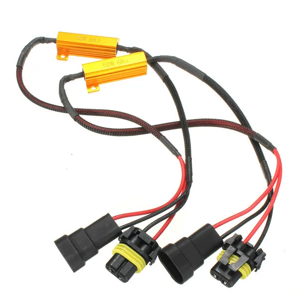 2Pcs Excellent Quality H11 50W Car LED Turn Singal Load Resistor Canbus Error Free for BMW for Audi Wiring Canceller Decoder