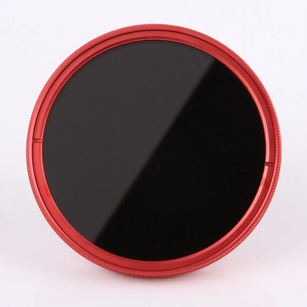 FOTGA 58mm ND Filters Camera Slim Fader ND(W) Red Ring Filter Variable Adjustable ND2 ND8 to ND400