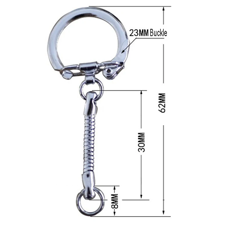 5PCS/Lot DIY Special Snake Chains Keyrings Trinket Men Clasp Buckle Key Chain For DIY Jewelry Making Accessories Wholesale
