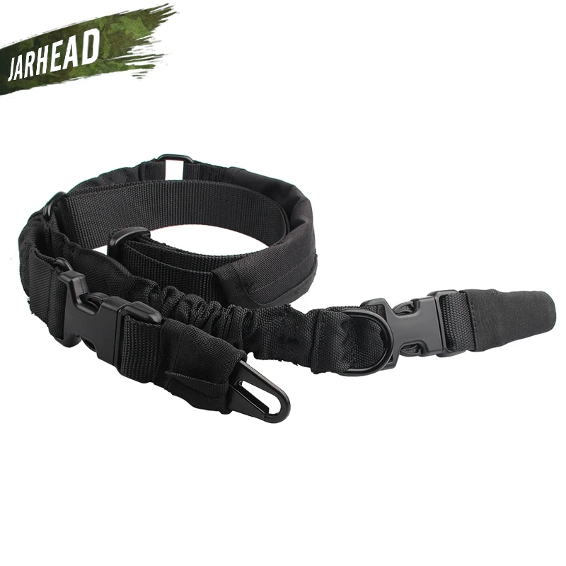 Tactical 2 Two Points Rifle Gun Sling Padded Adjustable Strap Nylon Heavy Duty Quick Detach Stealth Bungee Gun Sling Strap Belt