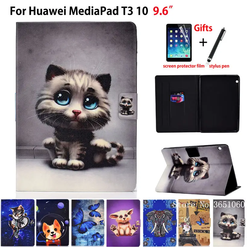 Cute Cat Case For Huawei MediaPad T3 10 AGS-L09 AGS-W09 AGS-L03 9.6